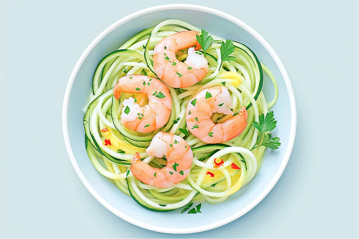 Garlic Shrimp with Zucchini Noodles