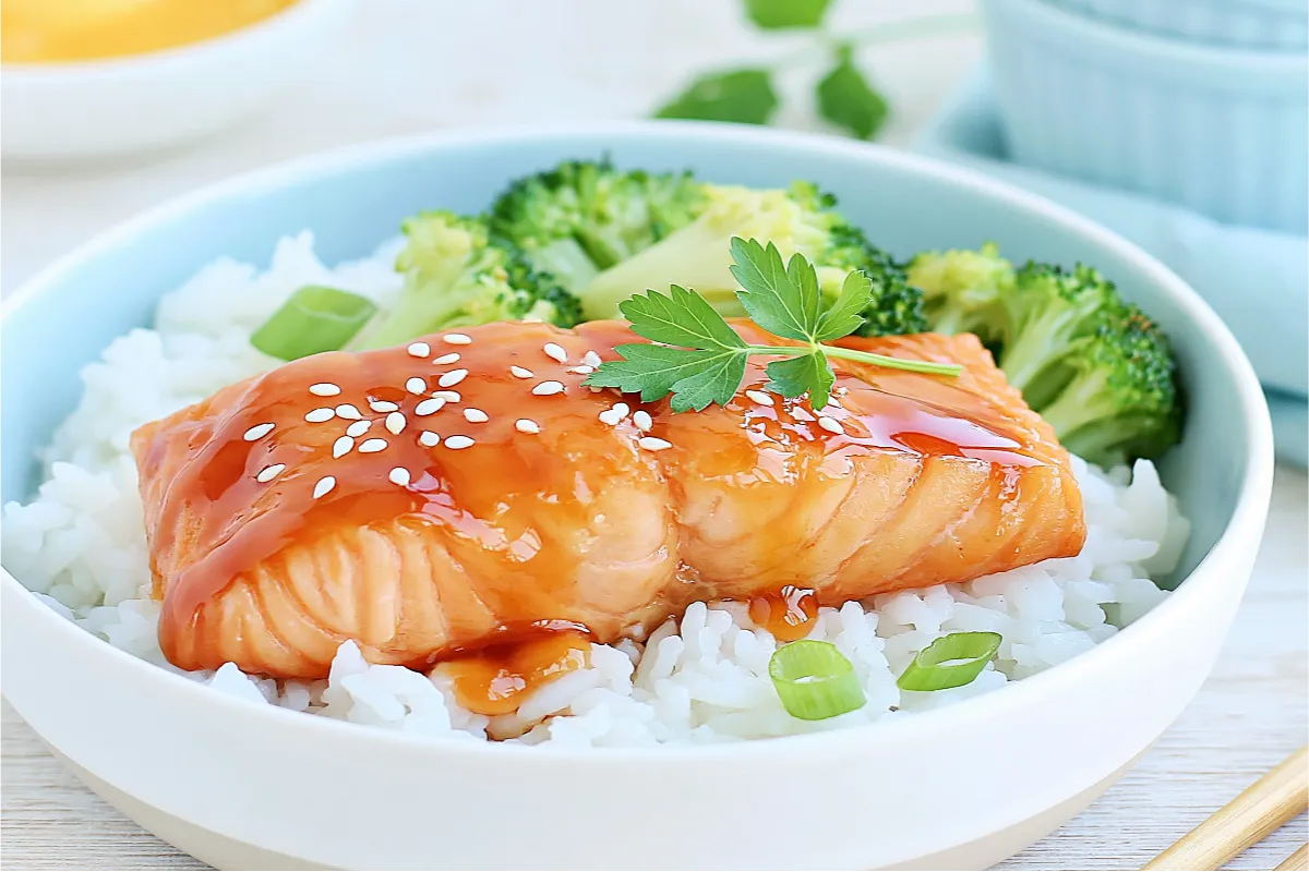Teriyaki Salmon with Rice